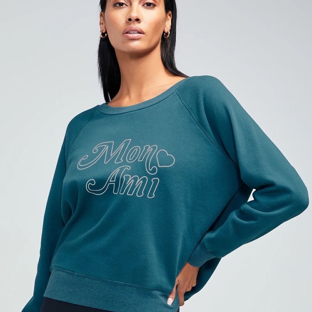 Wild Fox Mon Ami Sommers Sweater dark green nwt M